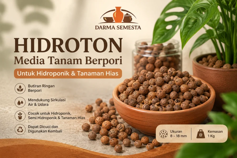 Hidroton media tanam berpori untuk hidroponik dan tanaman hias