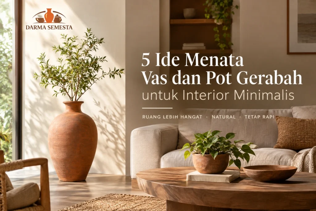 Menata vas dan pot gerabah untuk interior minimalis